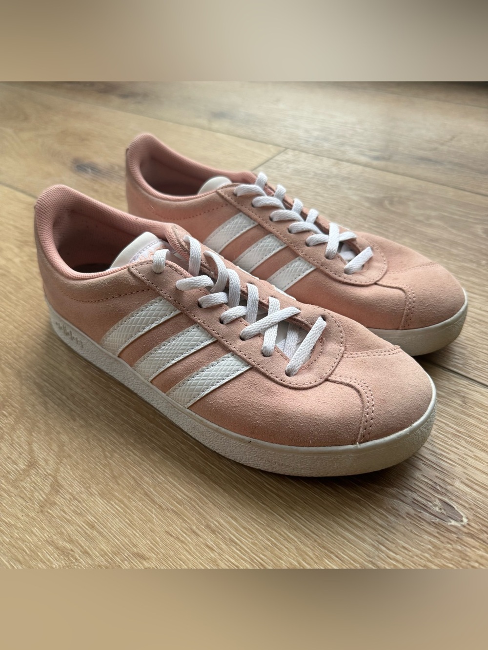 Adidas Pink Suede Sneakers Womens 7 Retro Tennis Court Low Top